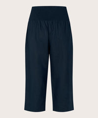 Masai Linbukse Navy / S MASAI- Pallas cropped linbukse kunstkolonialen