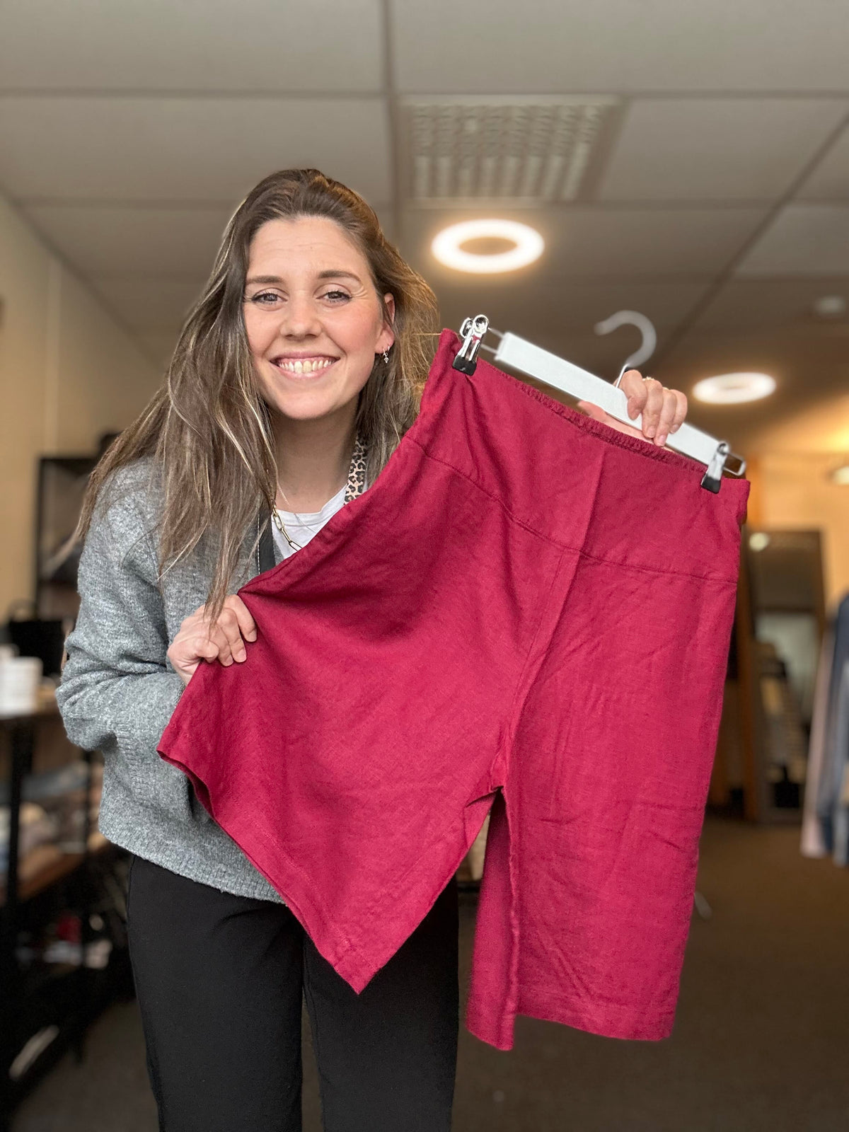 Masai Shorts Beet red / S MASAI- Pinja Linshorts kunstkolonialen