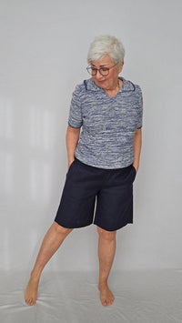 Masai Shorts Navy / S MASAI- Pinja Linshorts kunstkolonialen