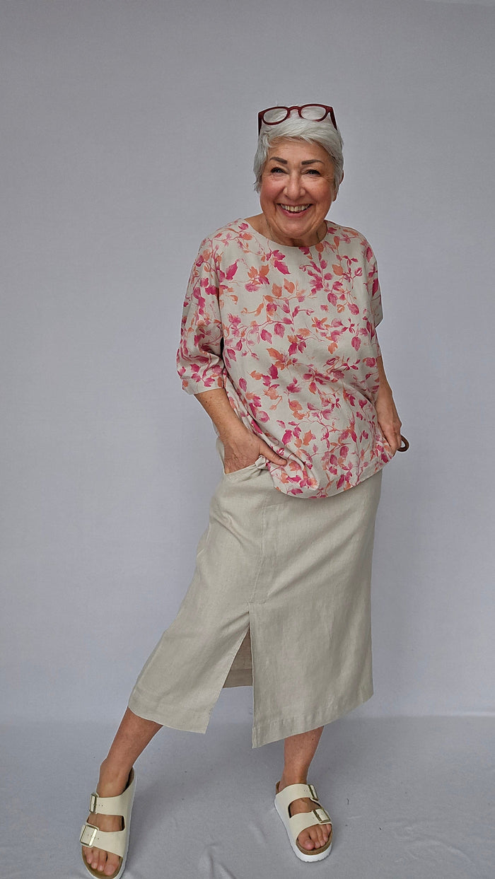 Masai Skjørt Natural(lin) / S MASAI- Selithia skjørt kunstkolonialen