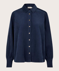 Masai Skjorte Dress blue / S MASAI- Irithiel skjorte i babycord kunstkolonialen
