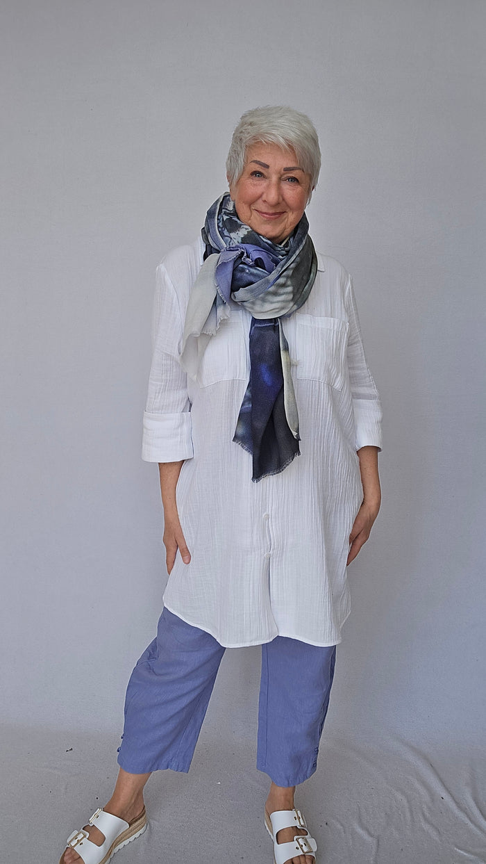 Masai Skjorte MASAI- Iara skjorte i kreppbomull kunstkolonialen