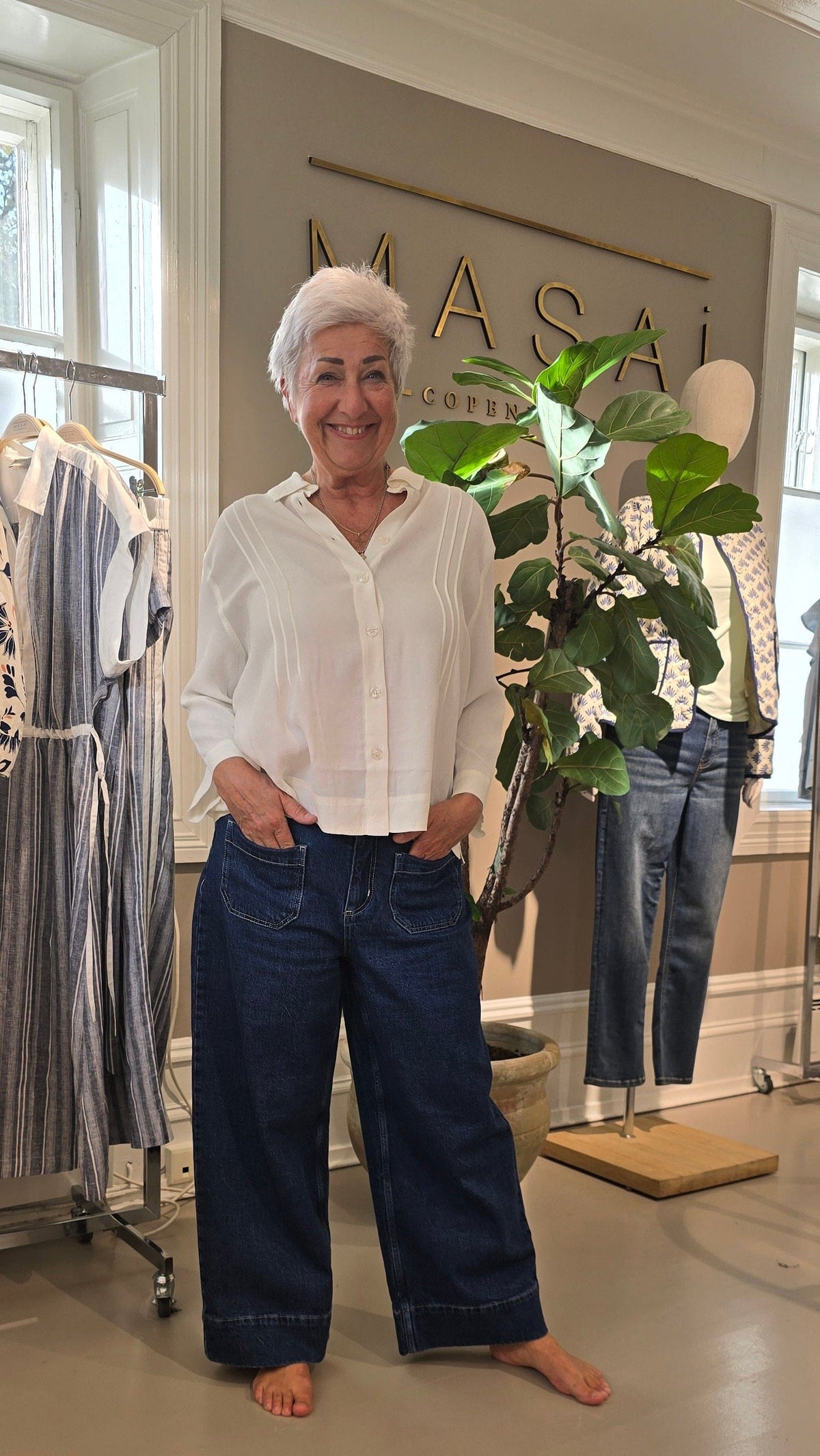 Masai Skjorte S / Cream MASAI- Ibilisan Shirt kunstkolonialen