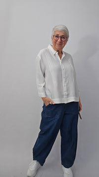 Masai Skjorte S / Cream MASAI- Ibilisan Shirt kunstkolonialen