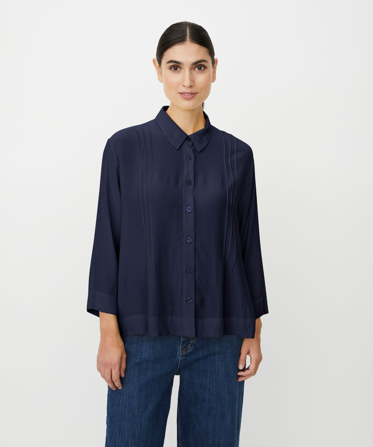 Masai Skjorte S / Dark navy MASAI- Ibilisan Shirt kunstkolonialen