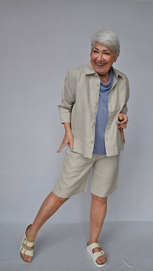 Masai Skjortejakke MASAI- Idakai skjortejakke i lin kunstkolonialen