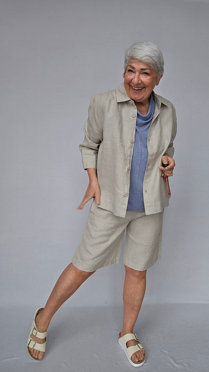 Masai Skjortejakke MASAI- Idakai skjortejakke i lin kunstkolonialen