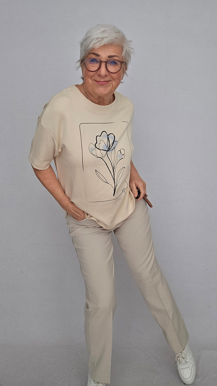 Masai Topp MASAI- Dominan jerseytopp m/trykk kunstkolonialen