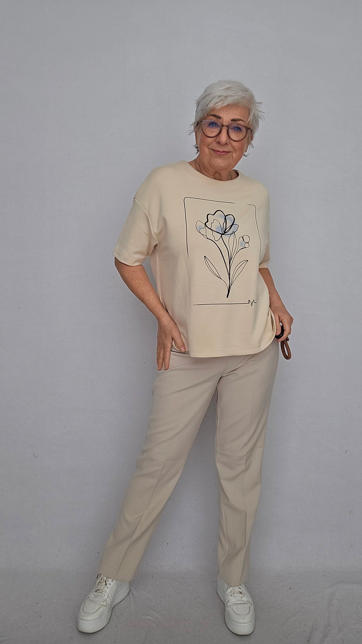 Masai Topp MASAI- Dominan jerseytopp m/trykk kunstkolonialen