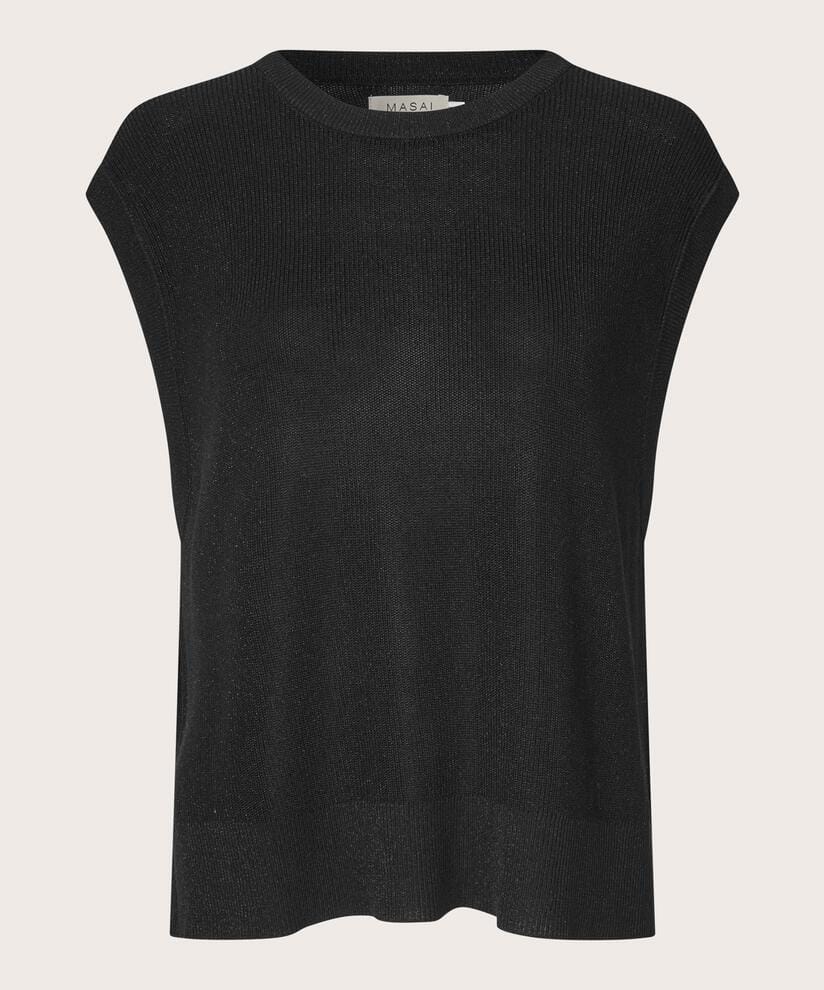 Masai Topp XS / Black MASAI- Fabel topp m/glitter kunstkolonialen