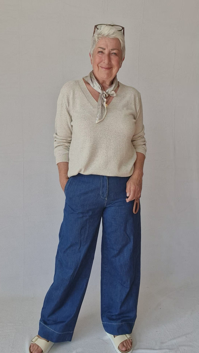 CRO- Denim Wide Pants