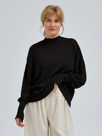 Seamless Basic Genser Black Seamless Basic- Woolen Sporty Sweat kunstkolonialen