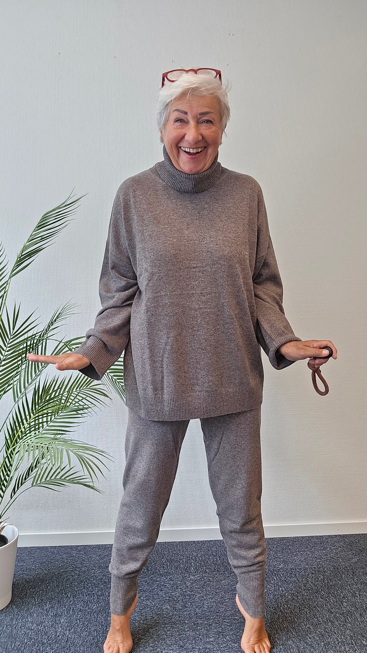 Seamless Basic Genser Heather mushroom / S Seamless Basic- Cashmere Roll Neck Jumper kunstkolonialen