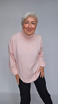 Seamless Basic Genser Powder pink / S Seamless Basic- Høyhalset ullgenser m/kasjmir kunstkolonialen