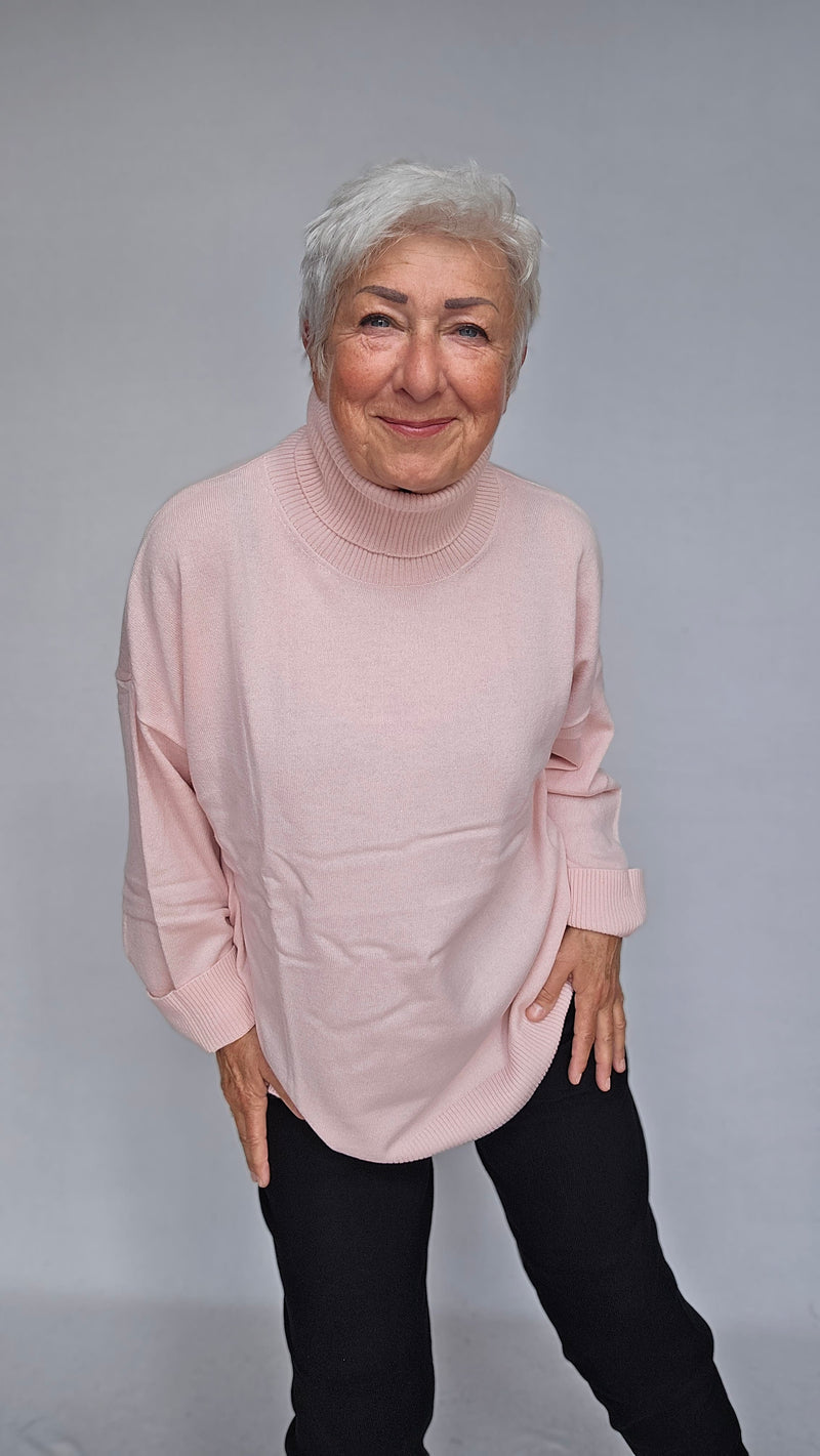 Seamless Basic Genser Powder pink / S Seamless Basic- Høyhalset ullgenser m/kasjmir kunstkolonialen
