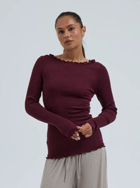 Seamless Basic Genser Vineyard / S/M Seamless Basic- Wooly boat neck kunstkolonialen