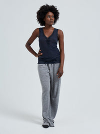 Seamless Basic Tank top Midnight / S/M Seamless Basic- Tank top m/blonde V-hals kunstkolonialen