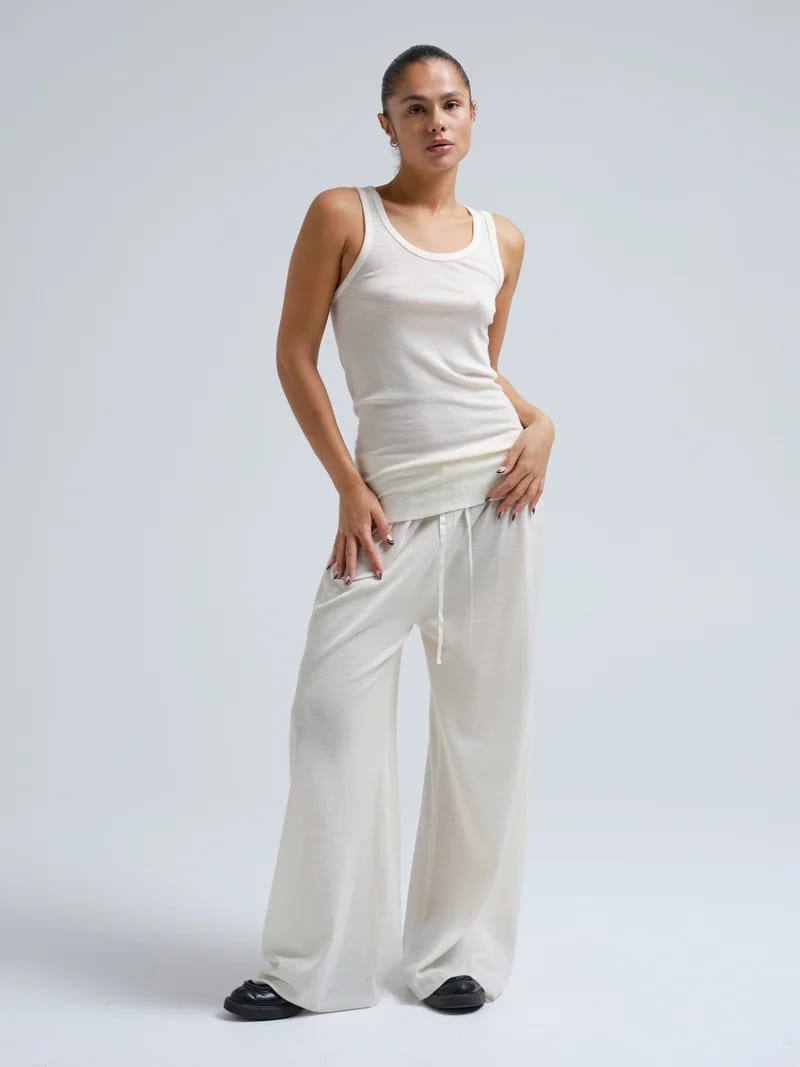 Seamless Basic Tank top One size / Off white Seamless Basic- Woolen Isa kunstkolonialen