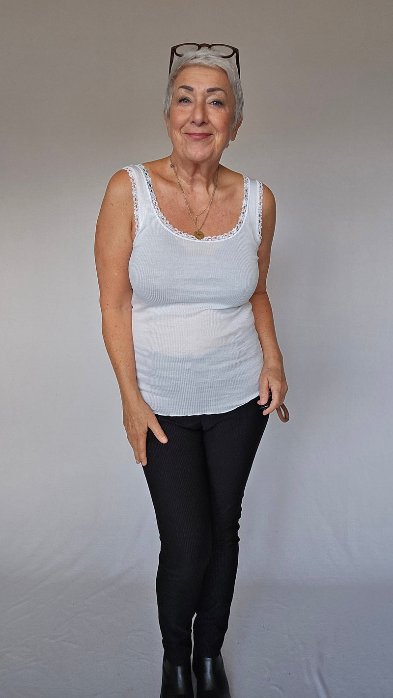 Seamless Basic Tank top Seamless Basic- Donna Top i 100 % Egyptisk bomull kunstkolonialen