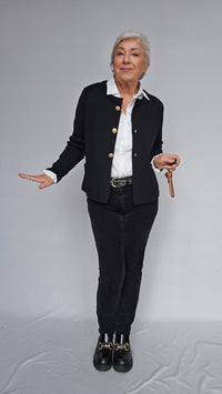 Skovhuus Cardigan Skovhuus- 3500 Ebba Cardigan med gull/sølvknapper kunstkolonialen