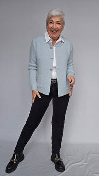 Skovhuus Cardigan Skovhuus- 3500 Ebba Cardigan med gull/sølvknapper kunstkolonialen