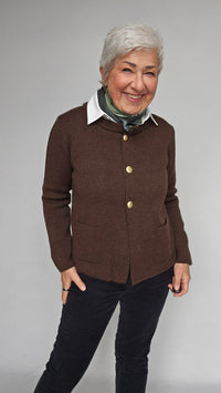 Skovhuus Cardigan Skovhuus- 3500 Ebba Cardigan med gull/sølvknapper kunstkolonialen