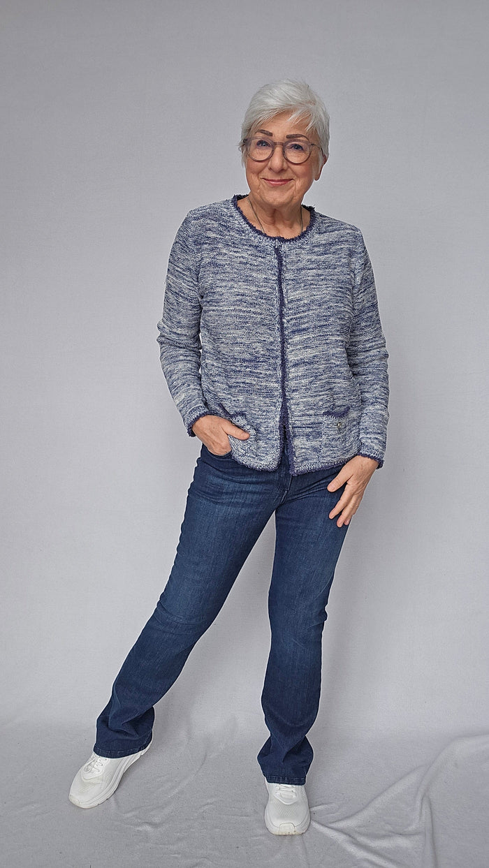 Skovhuus Cardigan Skovhuus- 4102 Melert cardigan m/fine detaljer kunstkolonialen