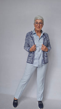Skovhuus Cardigan Skovhuus- 4102 Melert cardigan m/fine detaljer kunstkolonialen