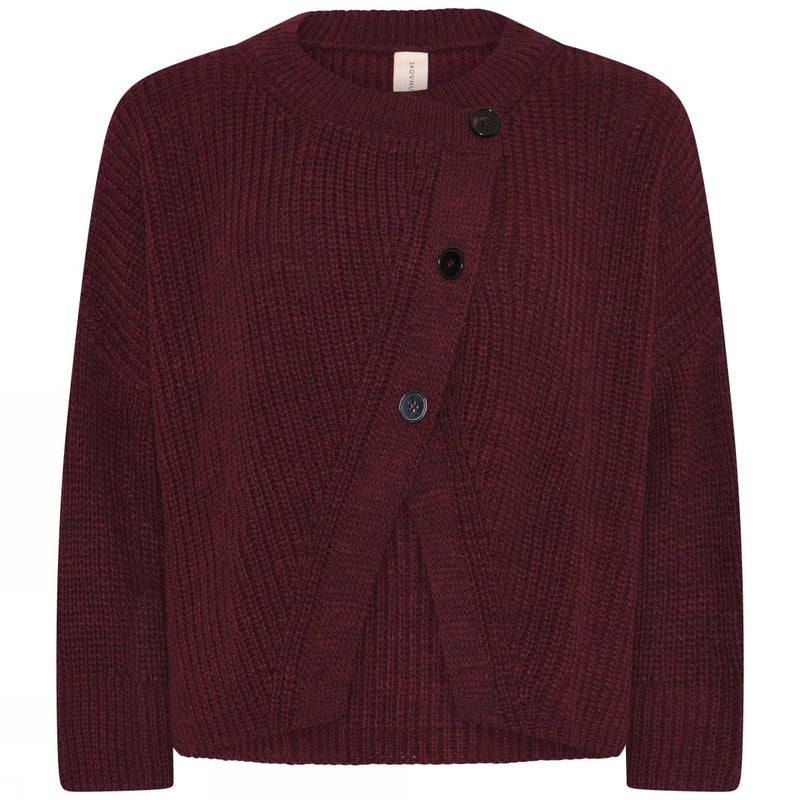 Skovhuus Genser Blackberry / S/M Skovhuus- Oversized Asymmetrisk Cardigan kunstkolonialen