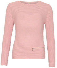 Skovhuus Genser S / Crystal Rose Skovhuus- 5353 Irene bomullsgenser med glidelåspynt kunstkolonialen