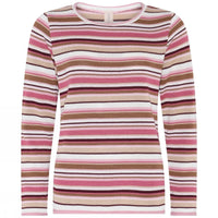 Skovhuus Genser S / Geranium pink Skovhuus- 4224 Klassisk genser m/rosa stripe kunstkolonialen