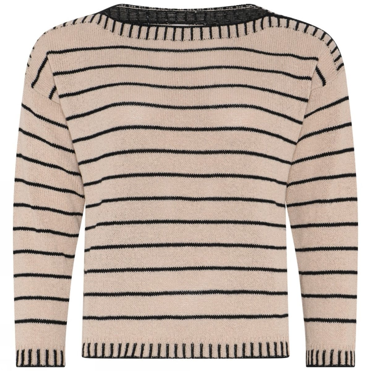 Skovhuus Genser S / Natur/black Skovhuus- 4120 Genser m/maritim stripe kunstkolonialen