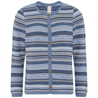 Skovhuus Genser S / Peal blue Skovhuus- 4228 Cardigan m/strikkemønster kunstkolonialen