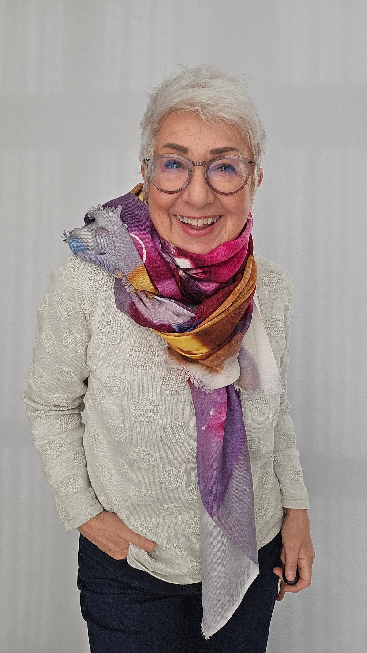 Skovhuus Genser Skovhuus- 3343 Liv bomullsgenser m/dotter kunstkolonialen