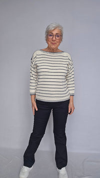 Skovhuus Genser Skovhuus- 4120 Genser m/maritim stripe kunstkolonialen
