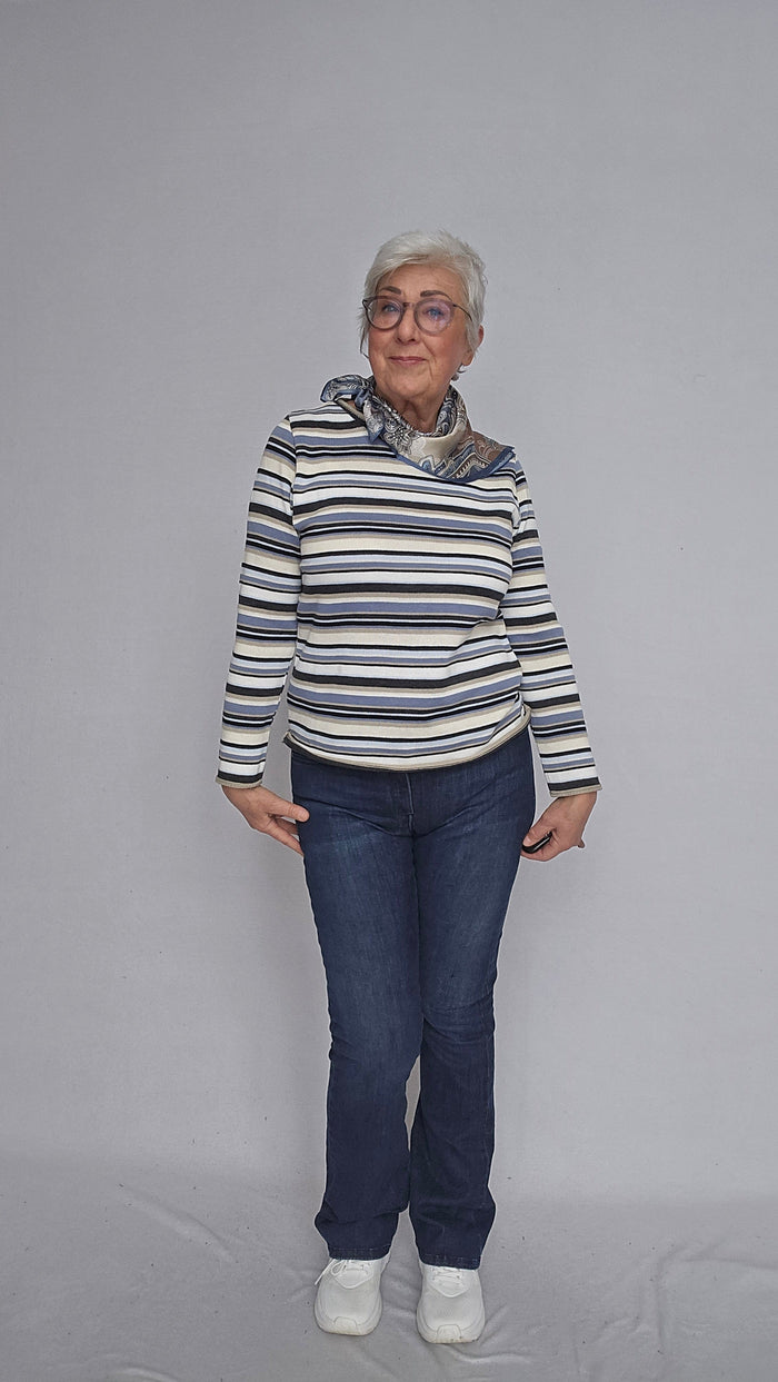 Skovhuus Genser Skovhuus- 4224 Klassisk genser m/striper kunstkolonialen