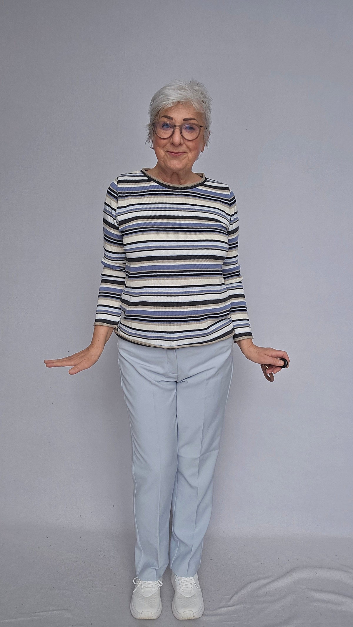 Skovhuus Genser Skovhuus- 4224 Klassisk genser m/striper kunstkolonialen