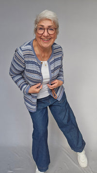 Skovhuus Genser Skovhuus- 4228 Cardigan m/strikkemønster kunstkolonialen