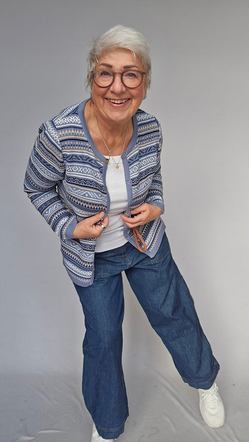 Skovhuus Genser Skovhuus- 4228 Cardigan m/strikkemønster kunstkolonialen