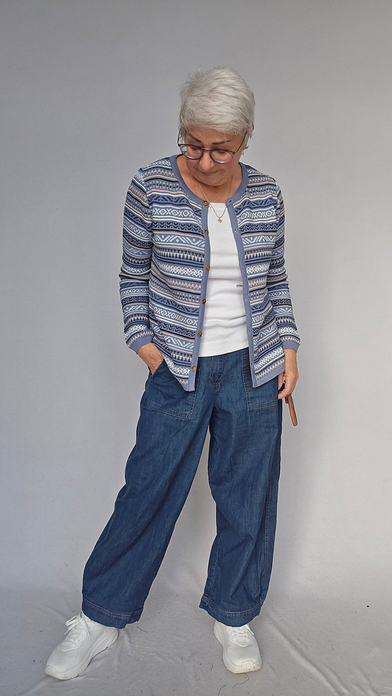 Skovhuus Genser Skovhuus- 4228 Cardigan m/strikkemønster kunstkolonialen