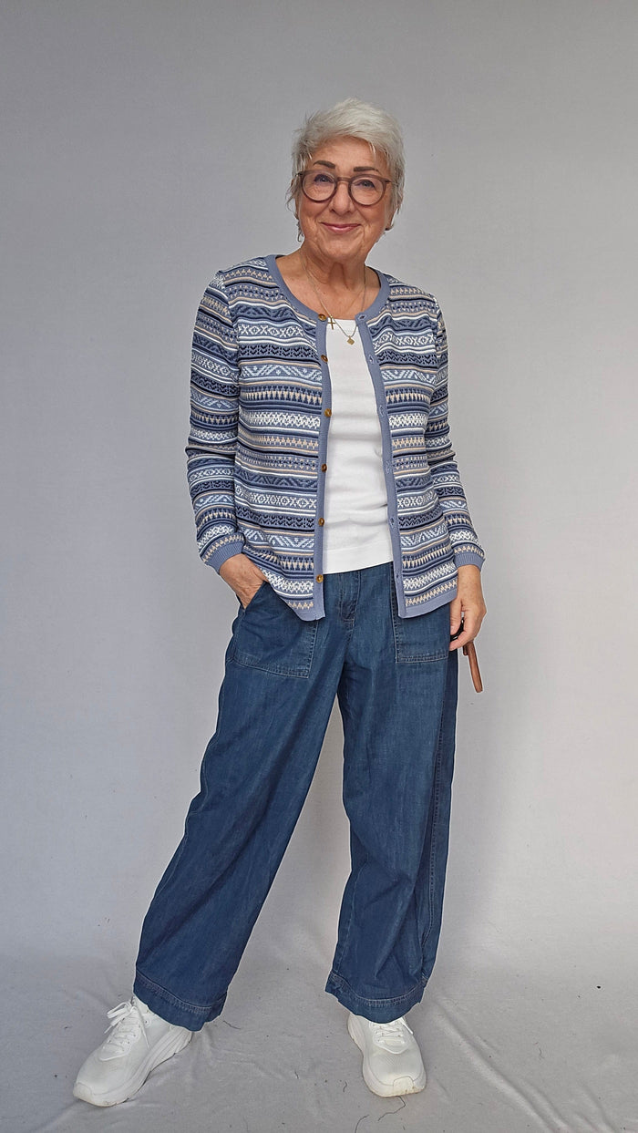 Skovhuus Genser Skovhuus- 4228 Cardigan m/strikkemønster kunstkolonialen