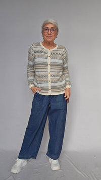 Skovhuus Genser Skovhuus- 4228 Cardigan m/strikkemønster kunstkolonialen