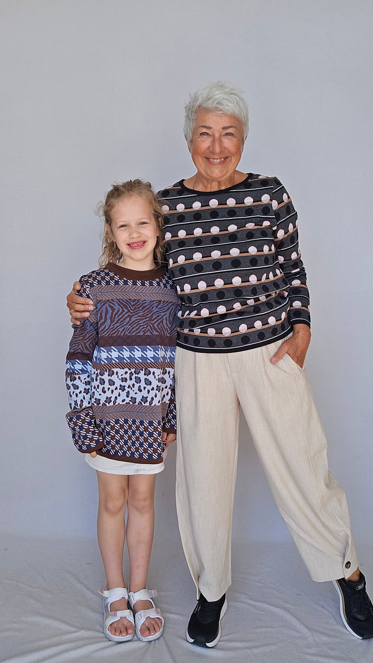 Skovhuus Genser Skovhuus- 4463 Stripe dotted pullover kunstkolonialen