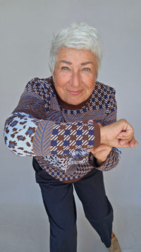 Skovhuus Genser Skovhuus- 4464 Multi jaquard pullover kunstkolonialen