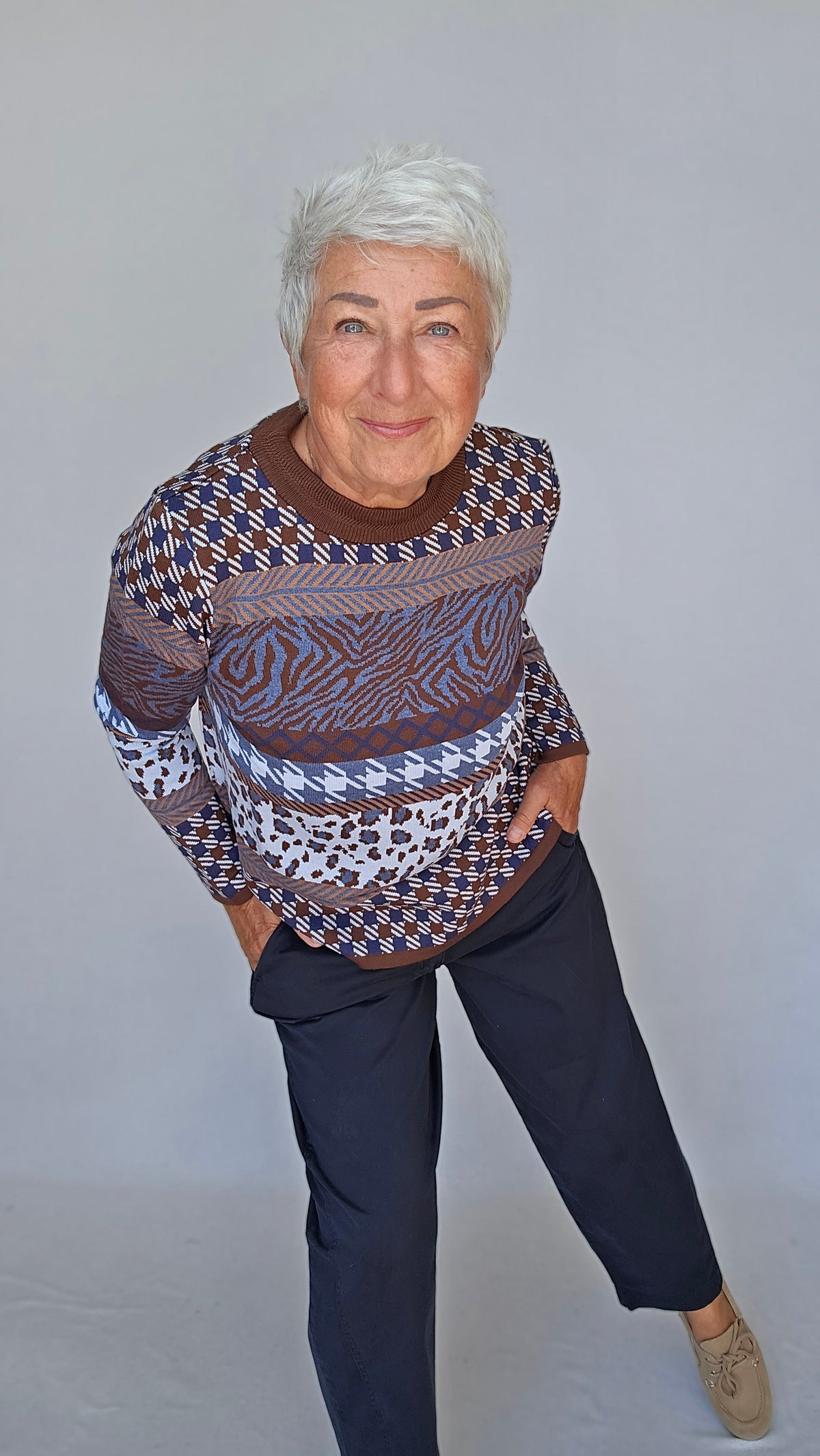 Skovhuus Genser Skovhuus- 4464 Multi jaquard pullover kunstkolonialen