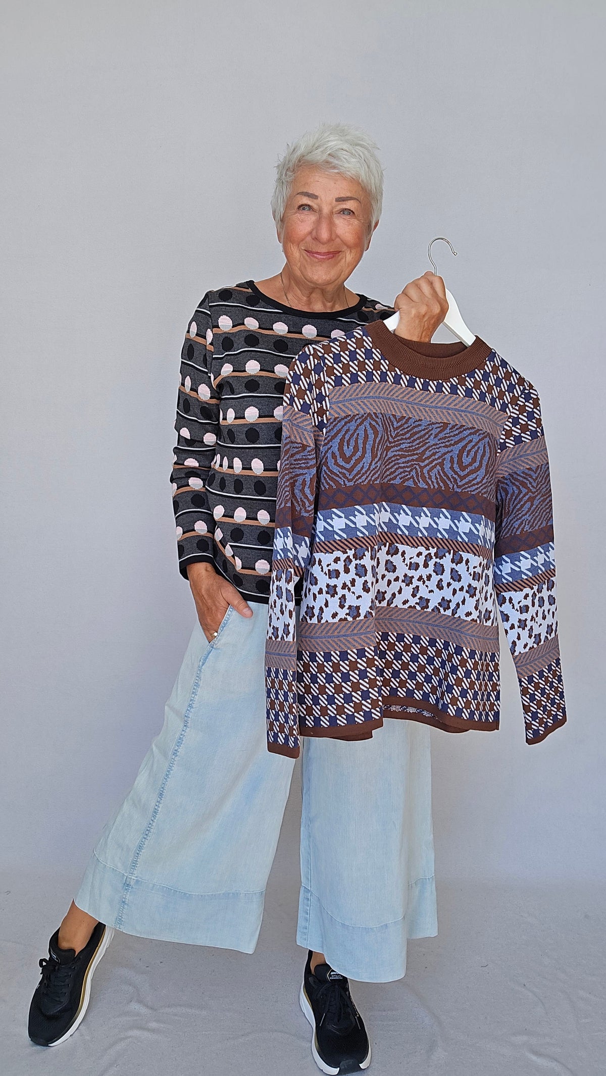 Skovhuus Genser Skovhuus- 4464 Multi jaquard pullover kunstkolonialen