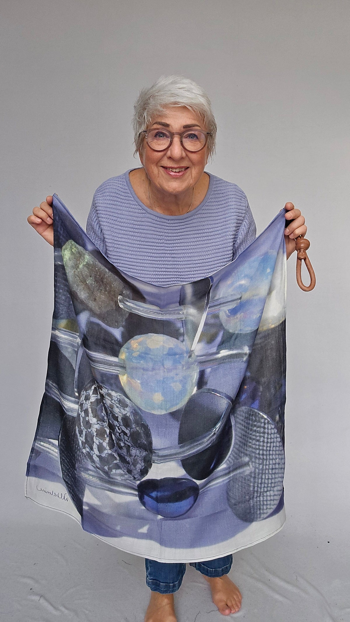 Skovhuus Genser Skovhuus- 5353 Irene bomullsgenser med glidelåspynt kunstkolonialen