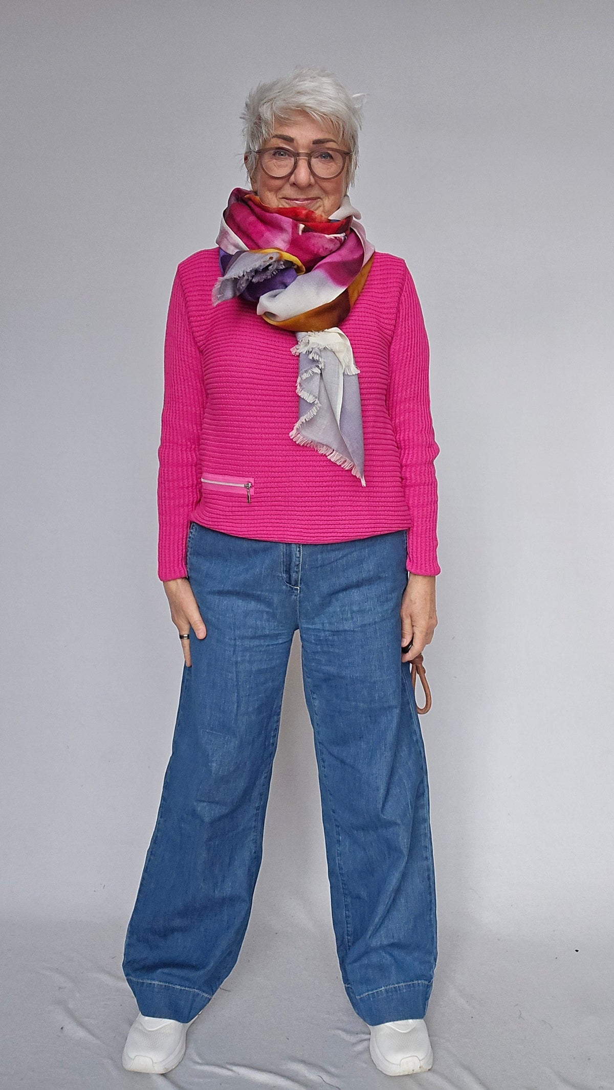 Skovhuus Genser Skovhuus- 5353 Irene bomullsgenser med glidelåspynt kunstkolonialen