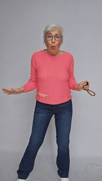 Skovhuus Genser Skovhuus- 5353 Irene bomullsgenser med glidelåspynt kunstkolonialen