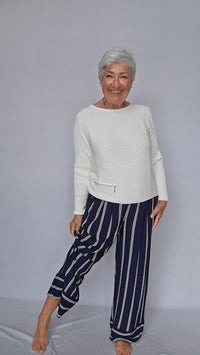 Skovhuus Genser Skovhuus- 5353 Irene bomullsgenser med glidelåspynt kunstkolonialen